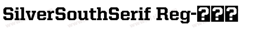 SilverSouthSerif Reg字体转换